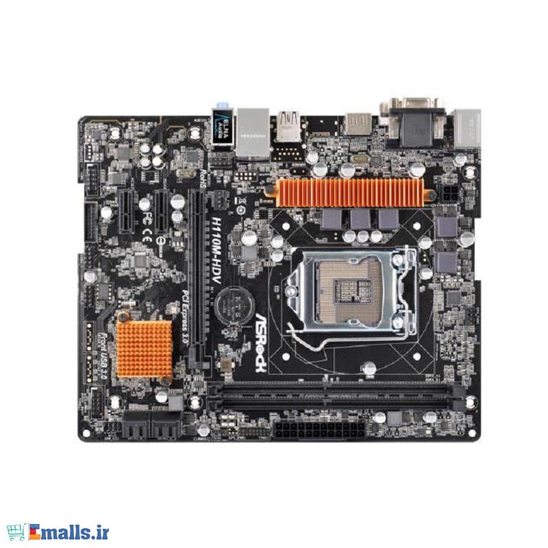 مادربورد ازراک مدل اچ 110 ام اچ دی وی با سوکت 1151 ASROCK H110M-HDV LGA 1151 Motherboard